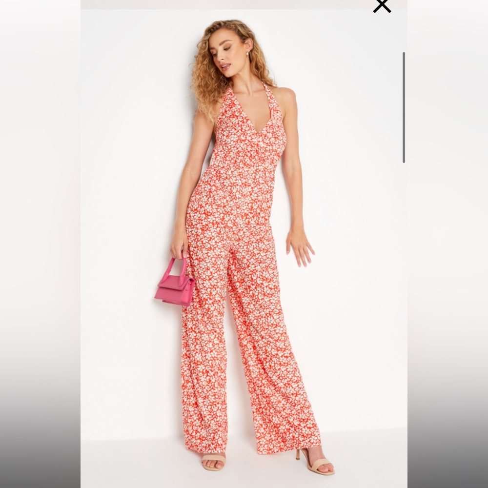 COPY - Halterneck Jumpsuit from Long Tall Sally. NWT. Floral. Size 12. 36” inse…